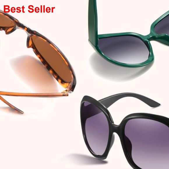 Oversized Bug Eye Polarized Sunglasses, UV400 Protection, Lightweight Retro main image 6